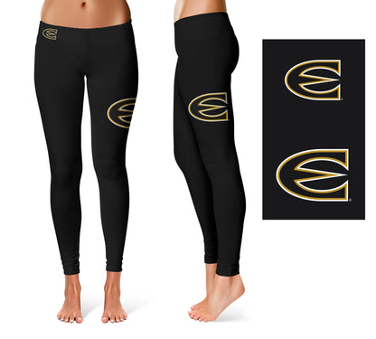 Emporia State Hornets Vive La Fete Game Day Collegiate Large Logo on Thigh Women Black Yoga Leggings 2.5 Waist Tights