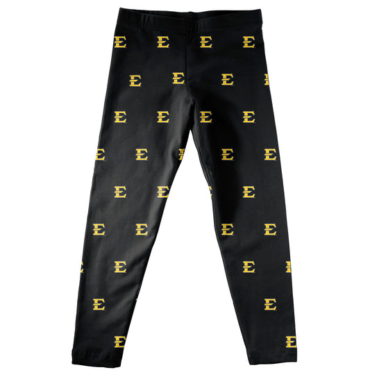 East Tennessee State Repeat Logo Black Leggings