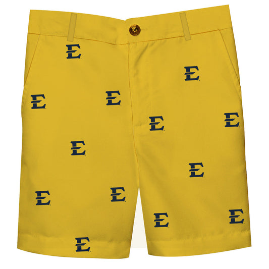 East Tennessee State Buccanneers All Over Gold Printstructured Short