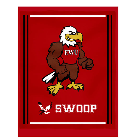 Eastern Washington Eagles EWU Kids Game Day Red Plush Soft Minky Blanket 36 x 48 Mascot