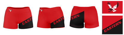 Eastern Washington Eagles EWU Vive La Fete Game Day Collegiate Leg Color Block Women Red Black Optimum Yoga Short - Vive La F̻te - Online Apparel Store