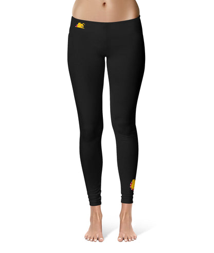 Ferris State Bulldogs Vive La Fete Game Day Collegiate Logo at Ankle Women Black Yoga Leggings 2.5 Waist Tights