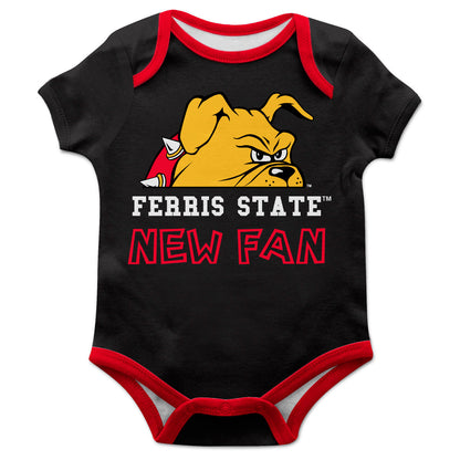 Ferris State Bulldogs Infant Game Day Black Short Sleeve One Piece Jumpsuit by Vive La Fete