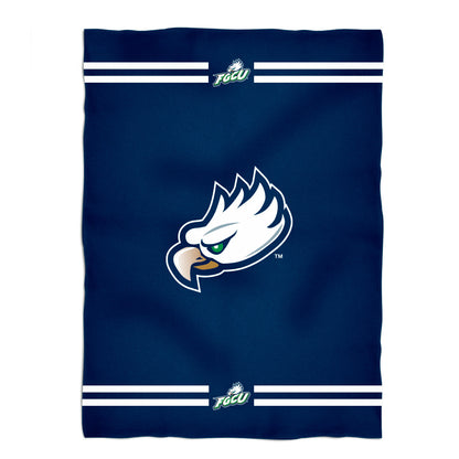 Florida Gulf Coast Eagles Game Day Soft Premium Fleece Blue Throw Blanket 40 x 58 Logo and Stripes