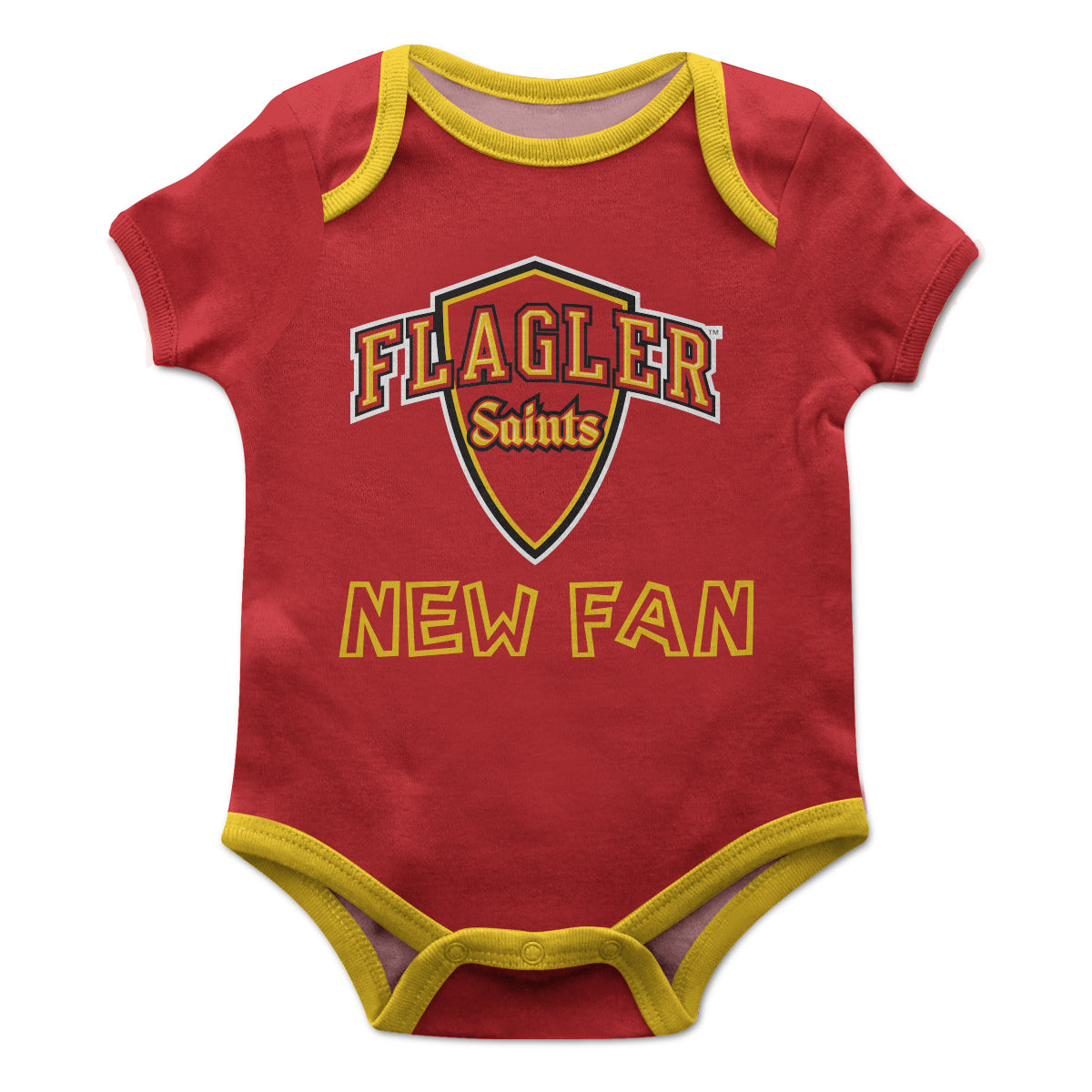 Flagler College St. Augustine Infant Game Day Red Short Sleeve One Piece Jumpsuit by Vive La Fete