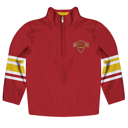 Flagler College St. Augustine Game Day Red Quarter Zip Pullover for Infants Toddlers by Vive La Fete