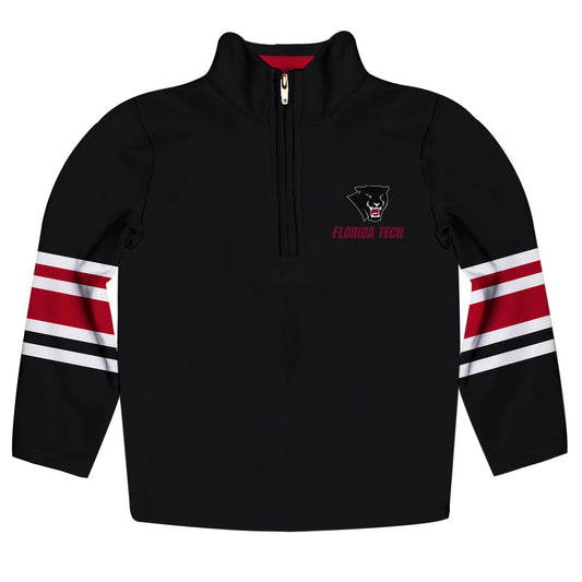 Florida Tech Panthers Game Day Black Quarter Zip Pullover for Infants Toddlers by Vive La Fete