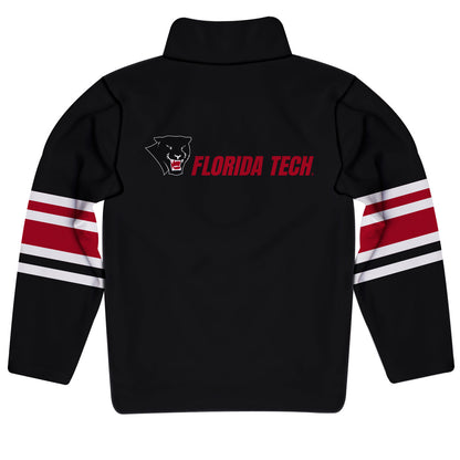 Florida Tech Panthers Game Day Black Quarter Zip Pullover for Infants Toddlers by Vive La Fete