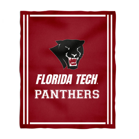 Florida Tech Panthers Kids Game Day Red Plush Soft Minky Blanket 36 x 48 Mascot