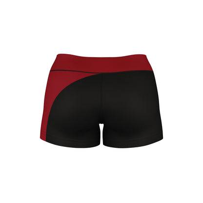 Florida Tech Panthers Vive La Fete Collegiate Waist Color Block Women Red Black Optimum Yoga Short - Vive La F̻te - Online Apparel Store