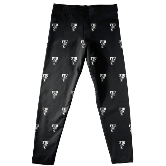 FIU Panthers Repeat Logo Black Leggings