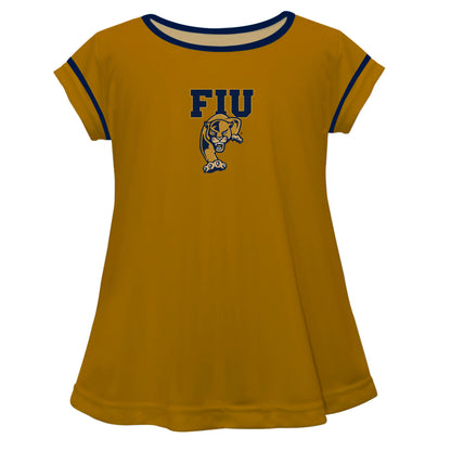FIU Solid Gold Girls Laurie Top Short Sleeve by Vive La Fete