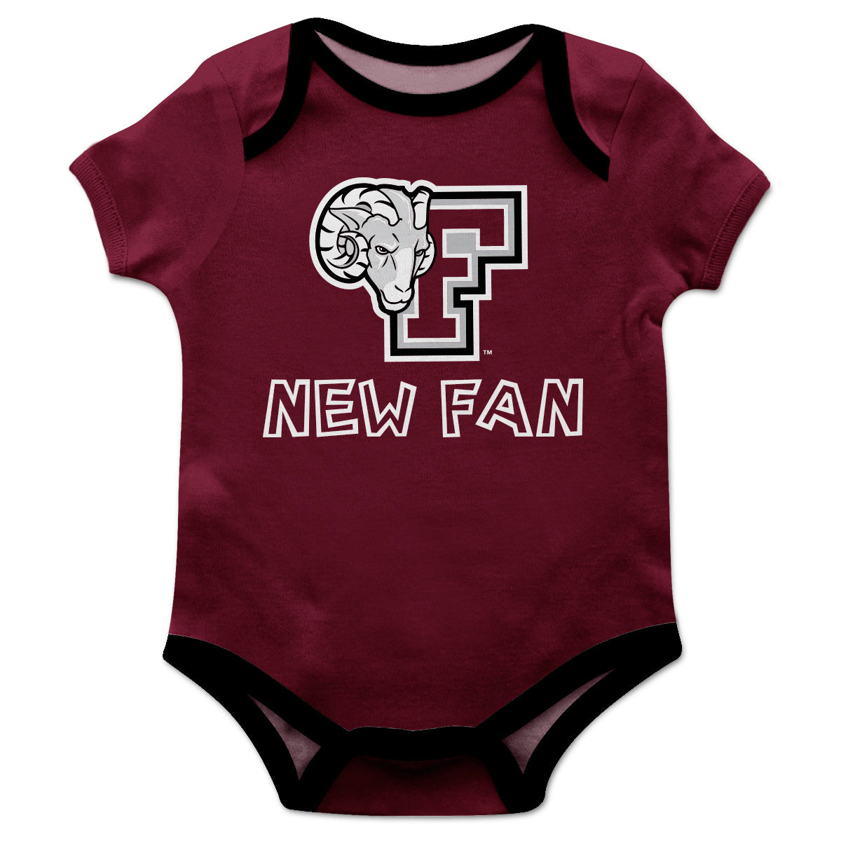 Fordham Rams Infant Game Day Maroon Short Sleeve One Piece Jumpsuit by Vive La Fete