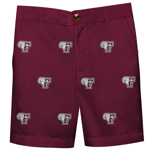 Fordham Rams Boys Game Day Maroon Structured Shorts