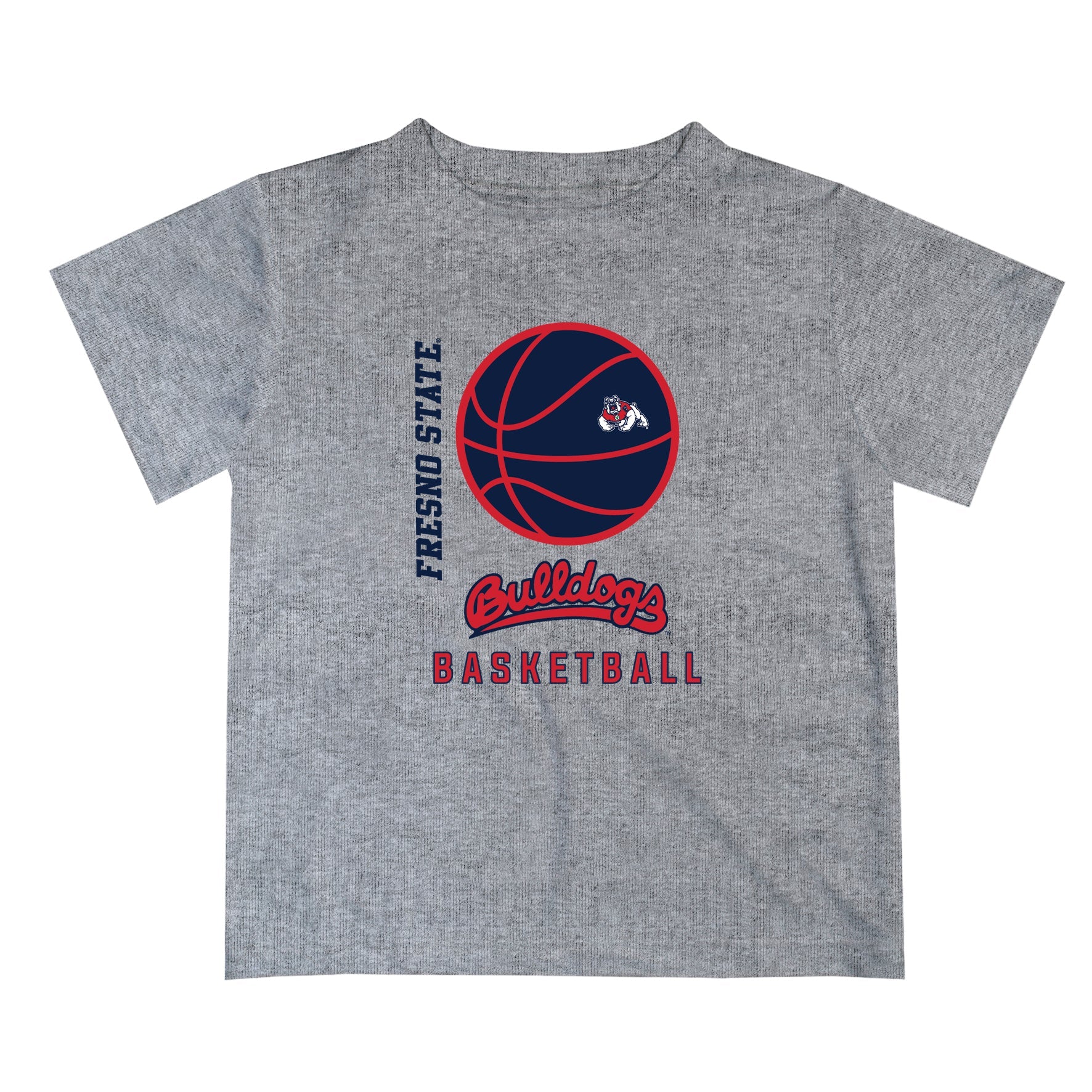 Fresno State Panthers Vive La Fete Basketball V1 Heather Gray Short Sleeve Tee Shirt