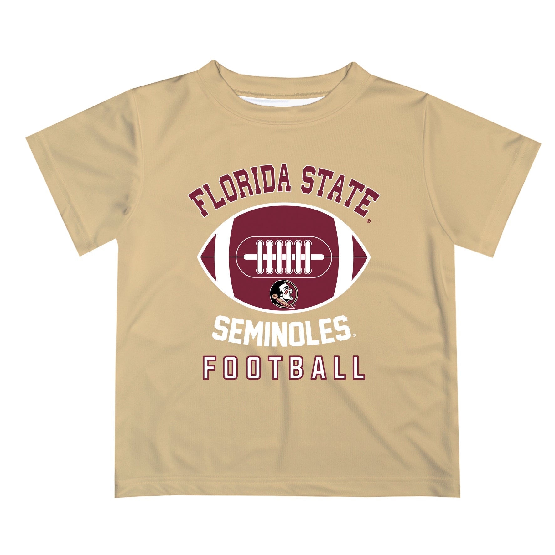 Florida State Seminoles Vive La Fete Football V2 Gold Short Sleeve Tee Shirt