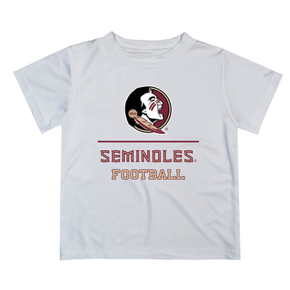 Florida State Seminoles Vive La Fete Football V1 White Short Sleeve Tee Shirt