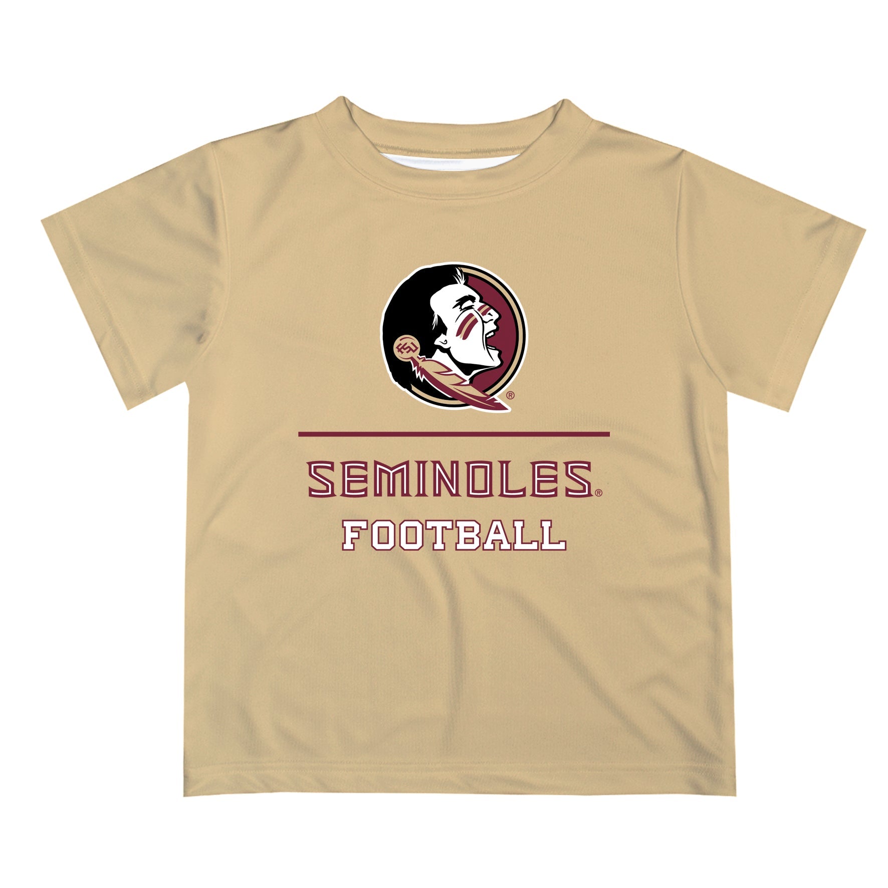Florida State Seminoles Vive La Fete Football V1 Gold Short Sleeve Tee Shirt