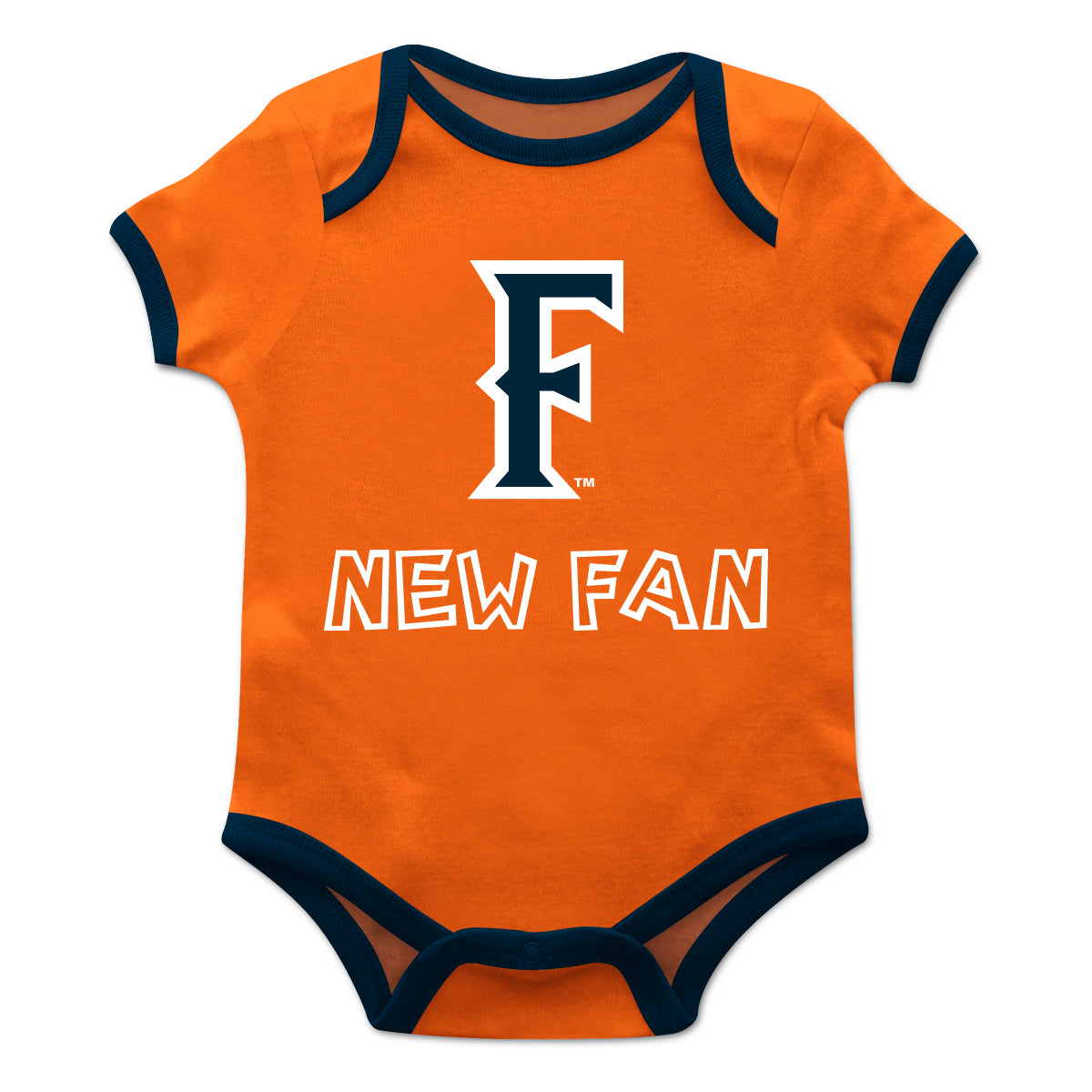 Cal State Fullerton Titans Infant Orange Short Sleeve One Piece Jumpsuit by Vive La Fete