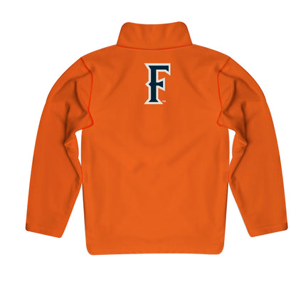 Cal State Fullerton Titans CSUF Game Day Solid Orange Quarter Zip Pullover for Infants Toddlers by Vive La Fete