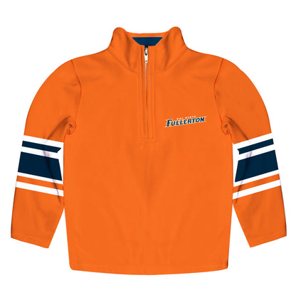 Cal State Fullerton Titans CSUF Game Day Orange Quarter Zip Pullover for Infants Toddlers by Vive La Fete