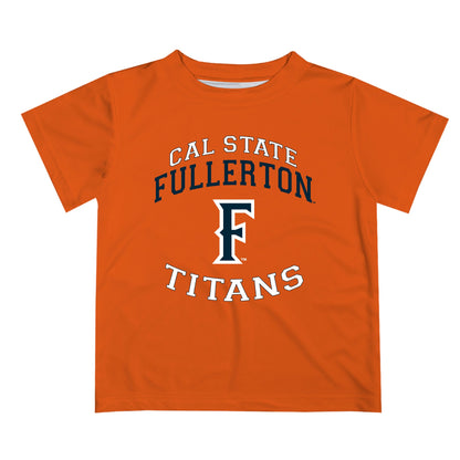 Cal State Fullerton Titans CSUF Vive La Fete Boys Game Day V1 Orange Short Sleeve Tee Shirt