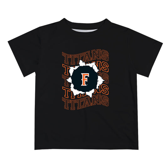 Cal State Fullerton Titans CSUF Vive La Fete Black Art V1 Short Sleeve Tee Shirt