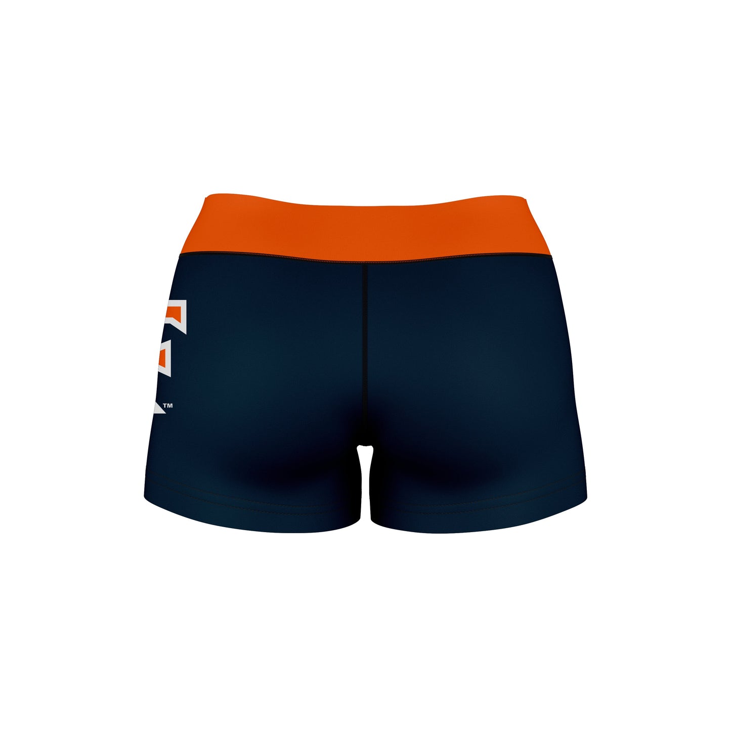 Cal State Fullerton Titans Vive La Fete Logo on Thigh & Waistband Navy Orange Women Yoga Booty Workout Shorts 3.75 Insea - Vive La F̻te - Online Apparel Store