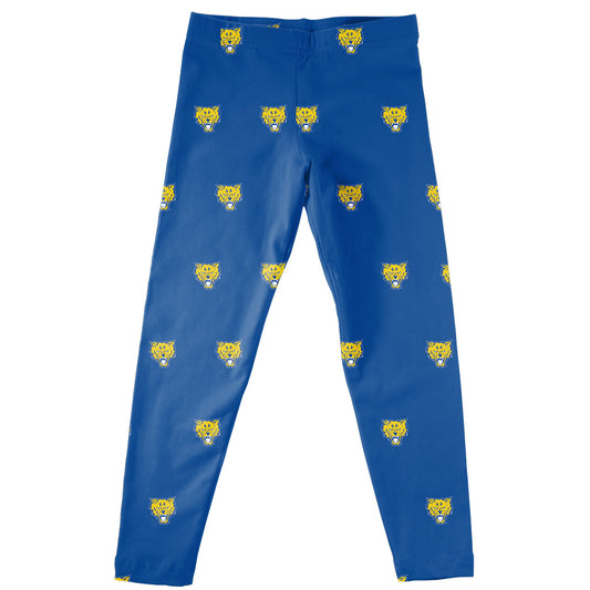 Fort Valley State Wildcats Girls Game Day Classic Play Blue Leggings Tights