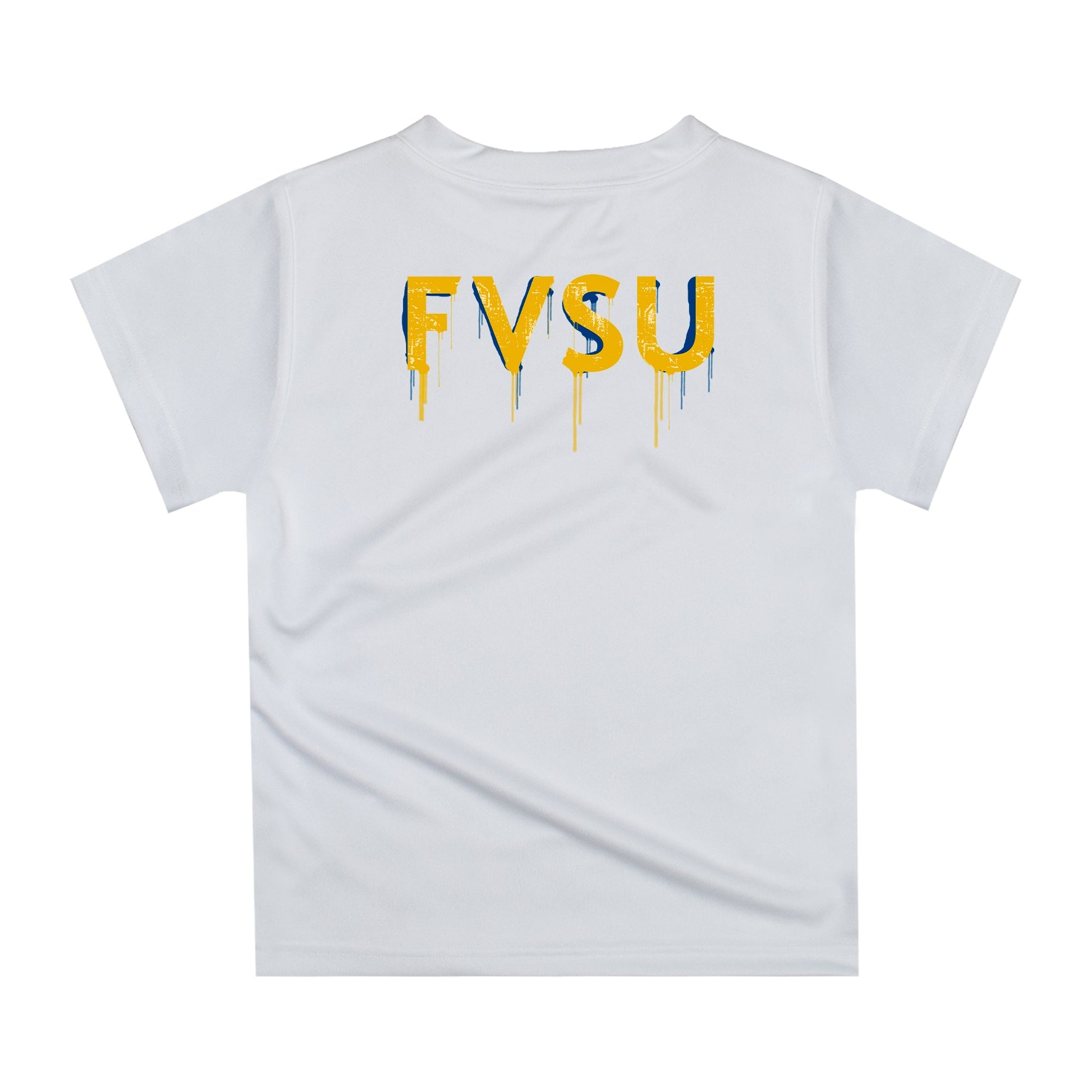 Fort Valley State Wildcats FVSU Original Dripping Football Helmet White T-Shirt by Vive La Fete