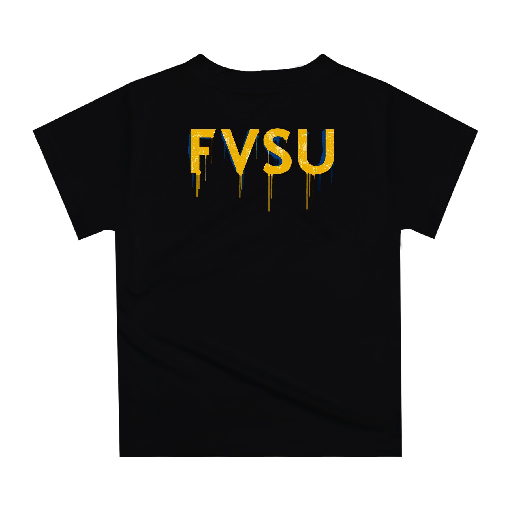 Fort Valley State Wildcats FVSU Original Dripping Football Helmet Black T-Shirt by Vive La Fete