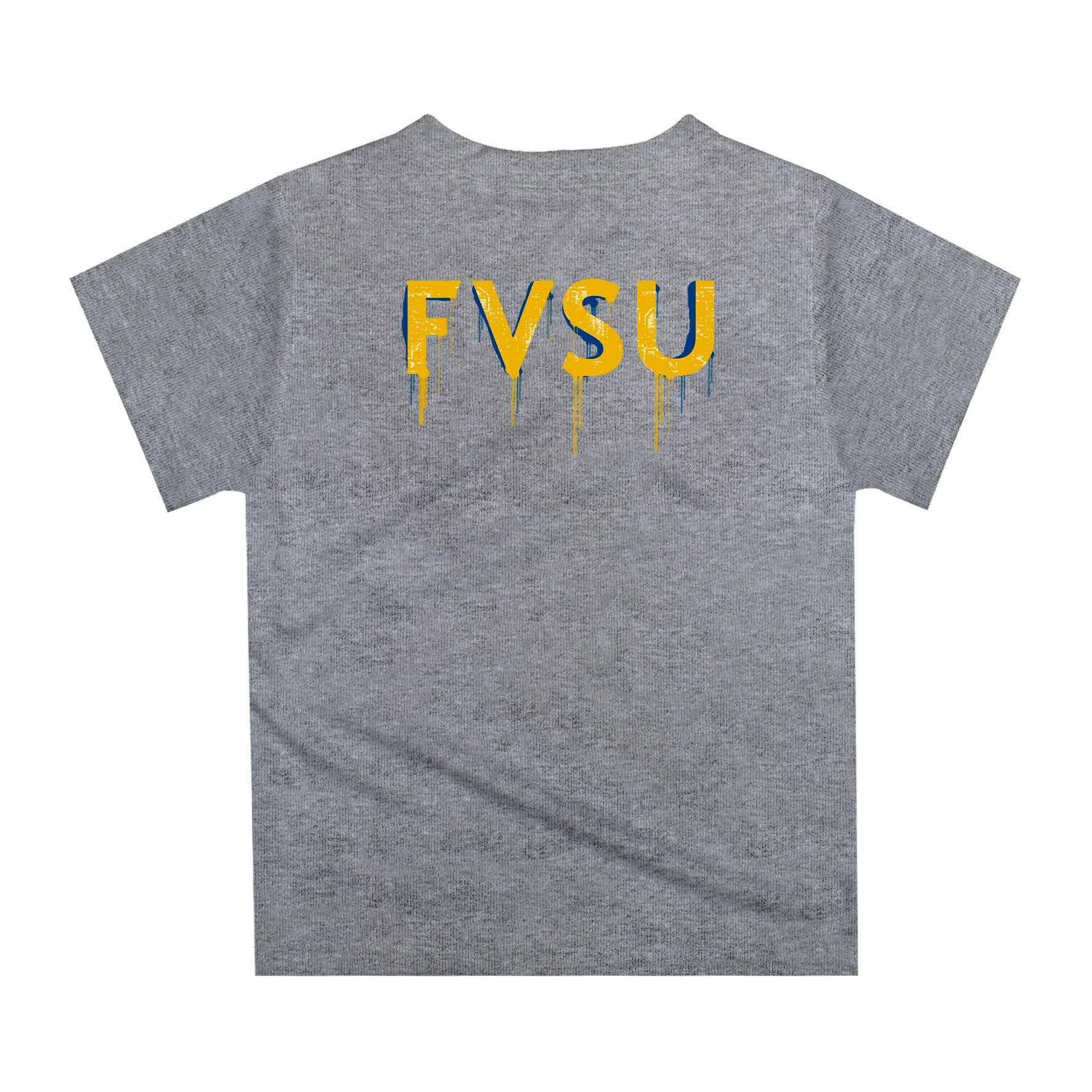 Fort Valley State Wildcats FVSU Original Dripping Football Helmet Heather Gray T-Shirt by Vive La Fete