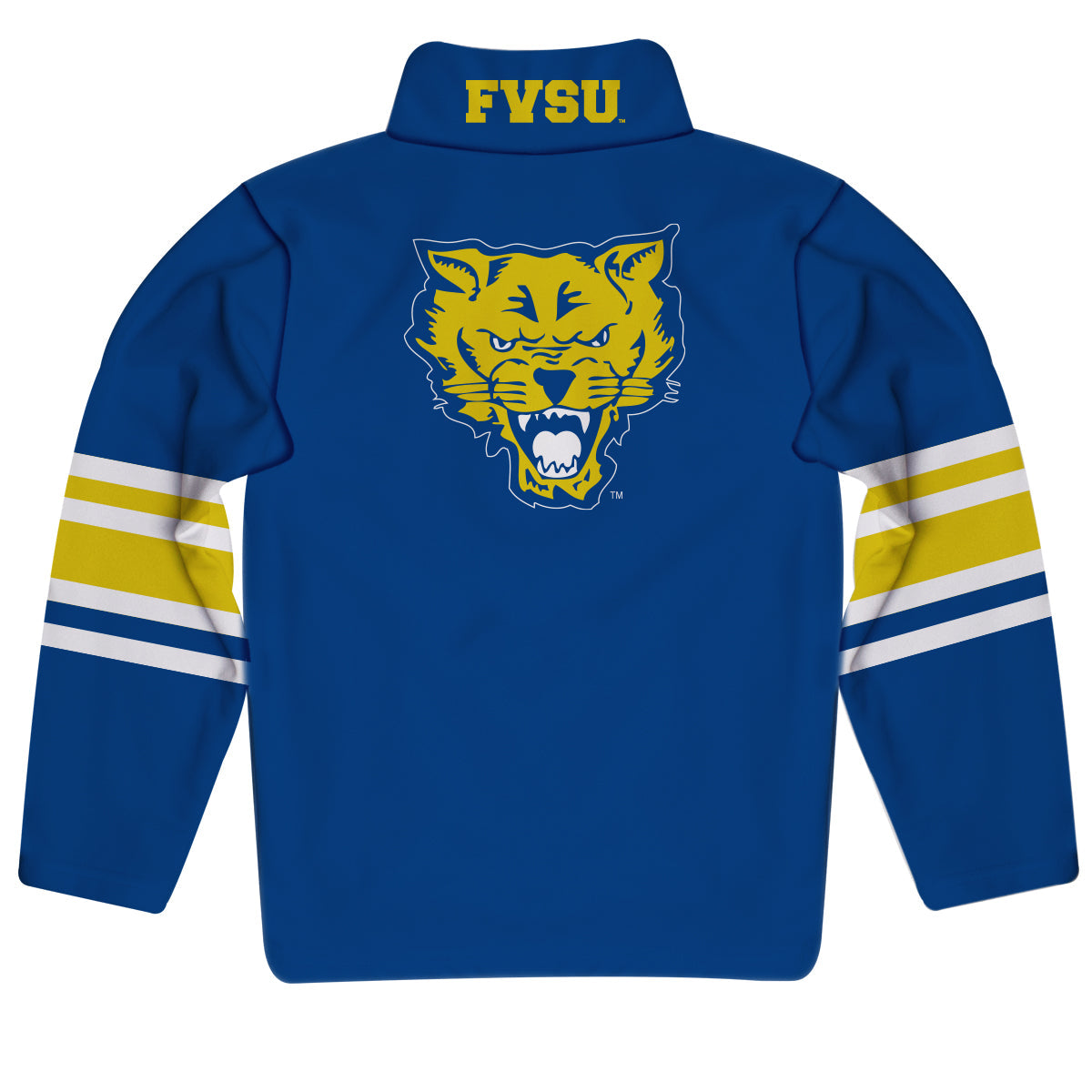 Fort Valley State Wildcats FVSU Game Day Blue Quarter Zip Pullover for Infants Toddlers by Vive La Fete