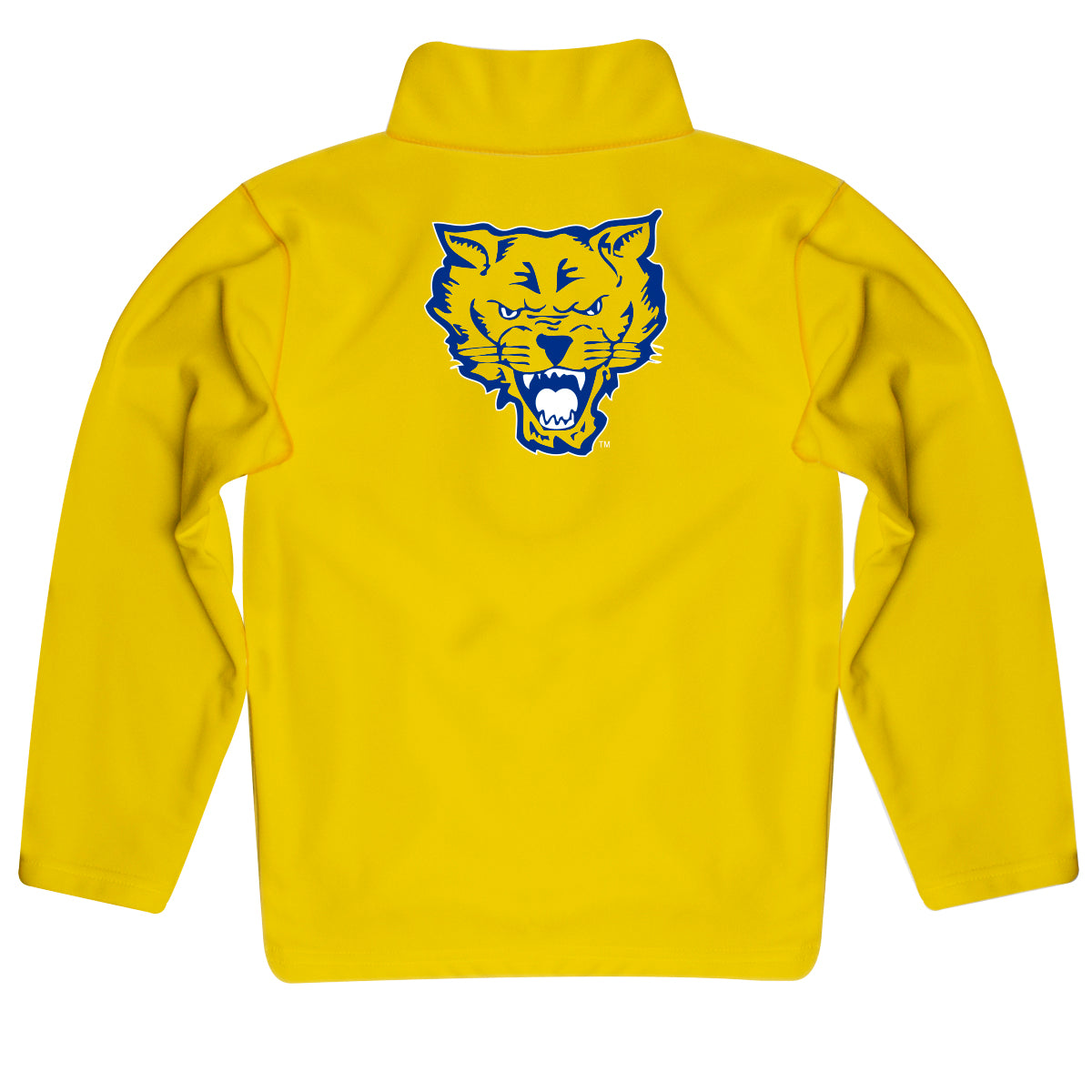 Fort Valley State Wildcats FVSU Game Day Solid Gold Quarter Zip Pullover for Infants Toddlers by Vive La Fete