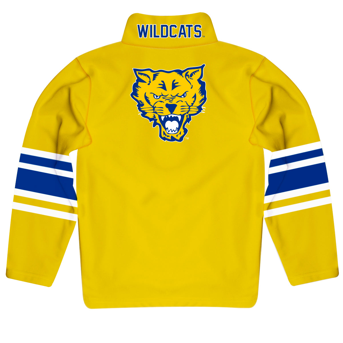 Fort Valley State Wildcats FVSU Game Day Gold Quarter Zip Pullover for Infants Toddlers by Vive La Fete