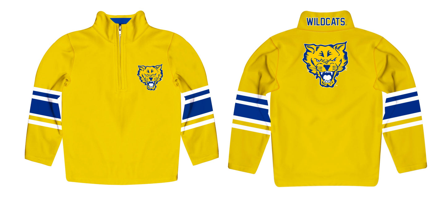 Fort Valley State Wildcats FVSU Game Day Gold Quarter Zip Pullover for Infants Toddlers by Vive La Fete