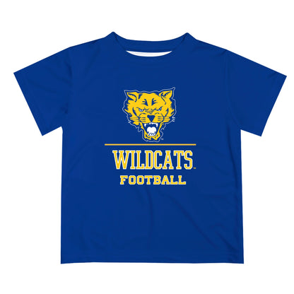 Fort Valley State Wildcats FVSU Vive La Fete Football V1 Blue Short Sleeve Tee Shirt