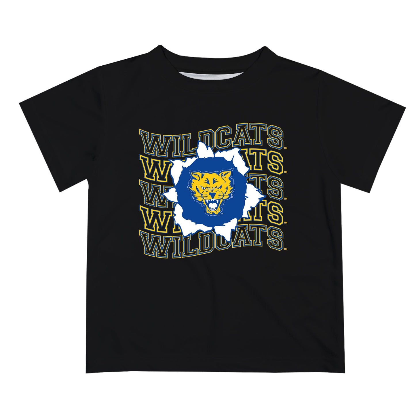 Fort Valley State Wildcats FVSU Vive La Fete Black Art V1 Short Sleeve Tee Shirt