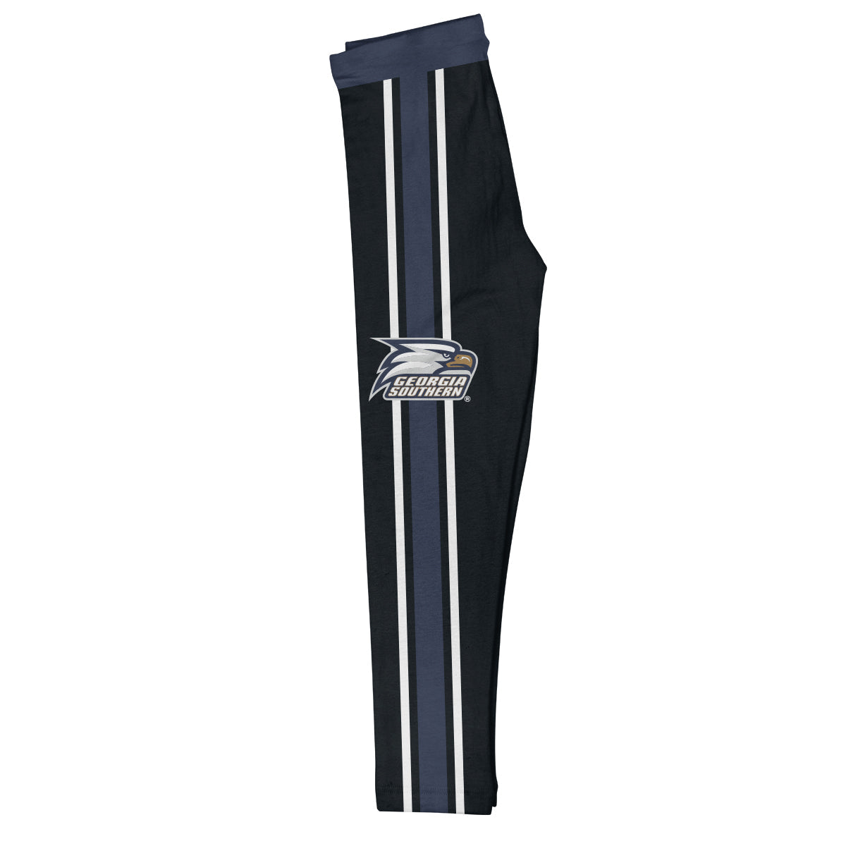 Georgia Southern Blue Waist Blue And White Stripes Black Leggings