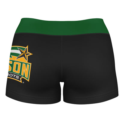 George Mason Patriots Vive La Fete Logo on Thigh & Waistband Black & Green Women Yoga Booty Workout Shorts 3.75 Inseam" - Vive La F̻te - Online Apparel Store