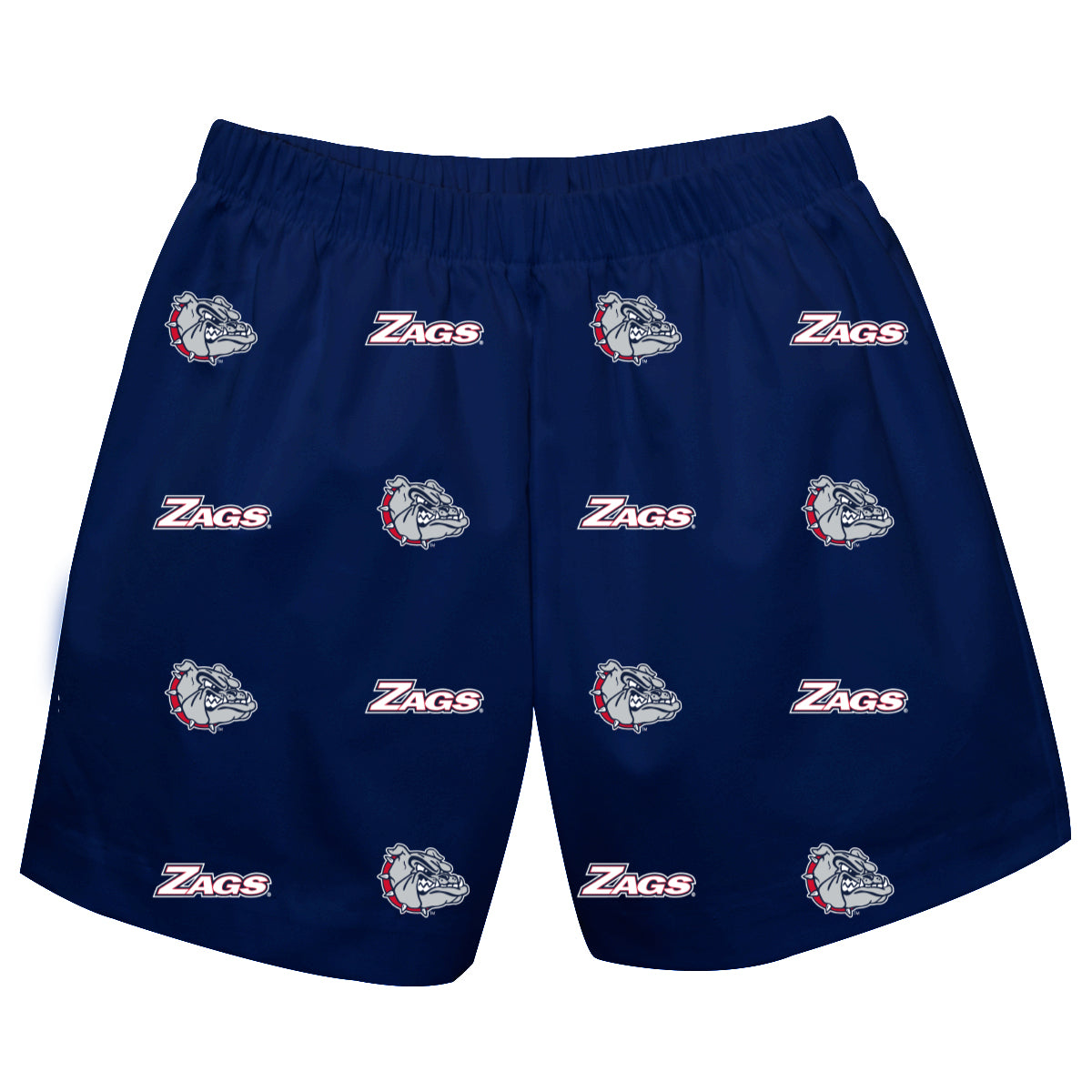 Gonzaga Bulldogss Zags GU Boys Game Day Elastic Waist Classic Play Navy Pull On Shorts