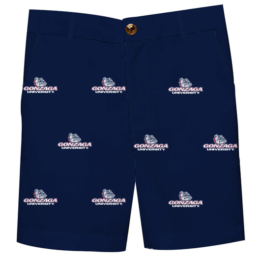 Gonzaga Bulldogs Zags GU Boys Game Day Navy Structured Shorts