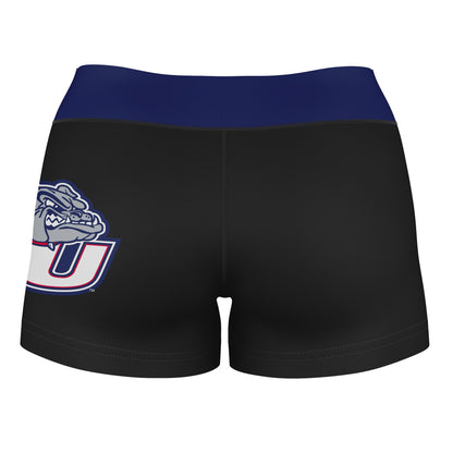 Gonzaga Bulldogs Zags GU Vive La Fete Logo on Thigh & Waistband Black & Blue Women Booty Workout Shorts 3.75 Inseam" - Vive La F̻te - Online Apparel Store