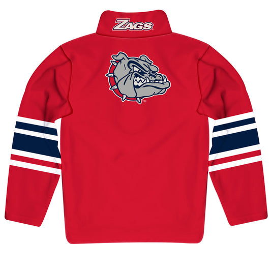 Mouseover Image, Gonzaga Bulldogs Zags GU Game Day Red Quarter Zip Pullover for Infants Toddlers by Vive La Fete