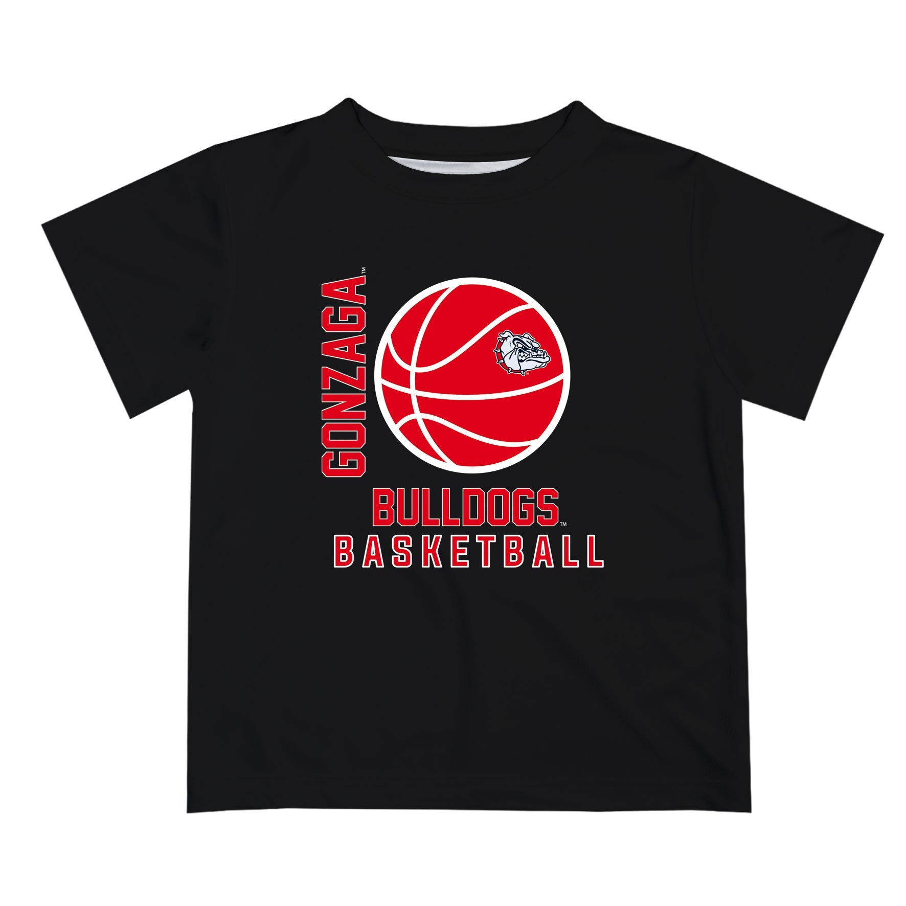 Gonzaga Bulldogs Zags GU Vive La Fete Basketball V1 Black Short Sleeve Tee Shirt