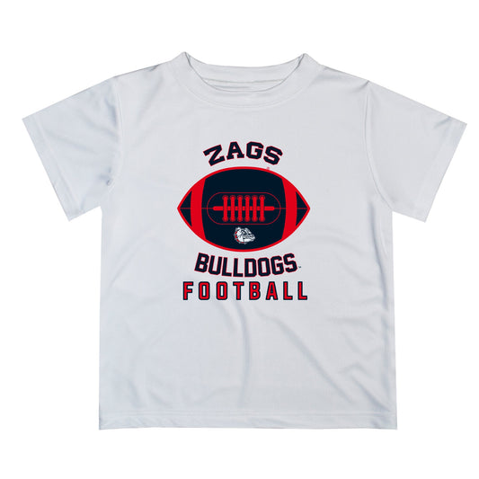 Mouseover Image, Gonzaga Bulldogs Zags GU Vive La Fete Football V2 Gray Short Sleeve Tee Shirt