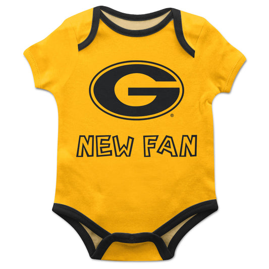 Grambling State Tigers GSU Infant Game Day Gold Short Sleeve One Piece Jumpsuit New Fan Logo Bodysuit by Vive La Fete