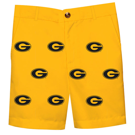 Grambling State Tigers GSU Boys Game Day Gold Structured Shorts