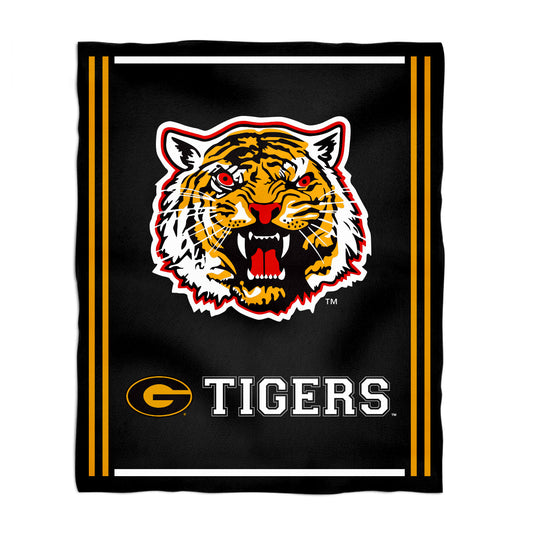 Grambling State Tigers GSU Kids Game Day Black Plush Soft Minky Blanket 36 x 48 Mascot