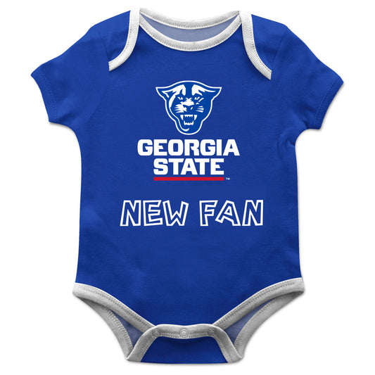 Georgia State University Panthers Blue Boys One Piece Jumpsuit Short Sleeve by Vive La Fete